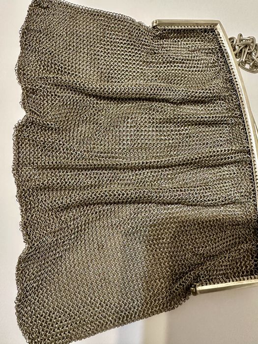 Антикварная сумочка-сетка из серебра