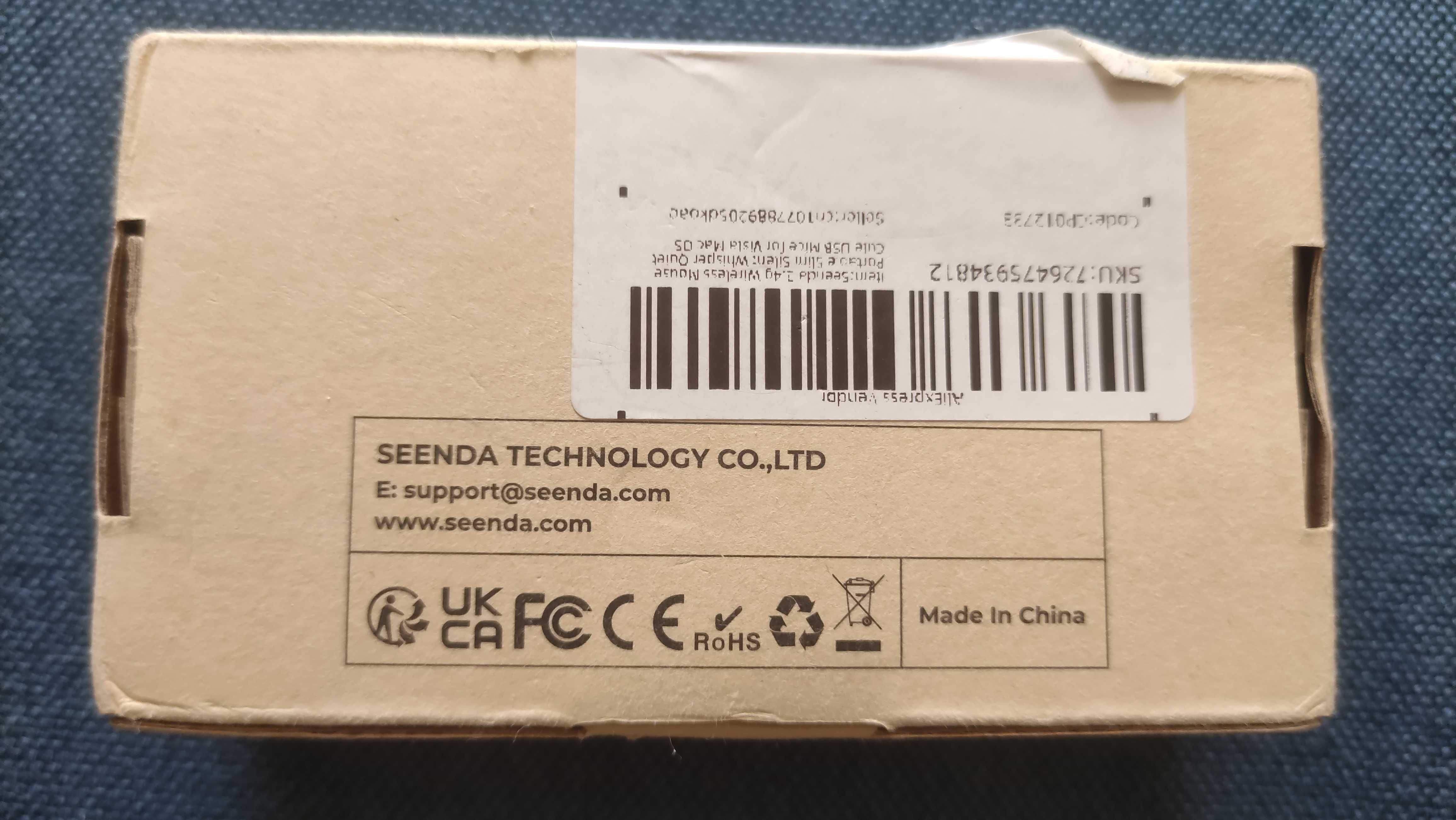 Бесшумная, беспроводная мышь Seenda, 2.4Гц, USB. Новая, ультралегкая