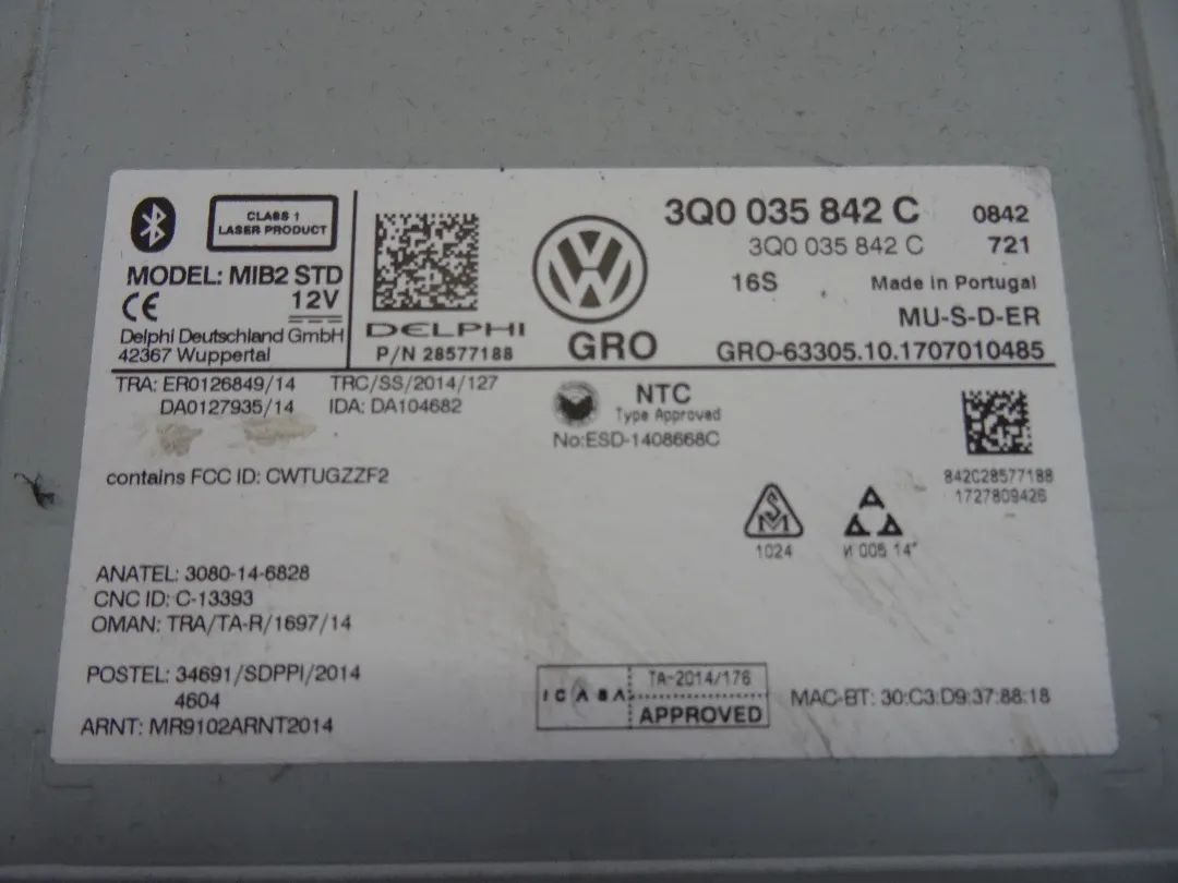 5G6919605A 3Q0035842 multimedia MIB2 ekran VW Golf VII czesci