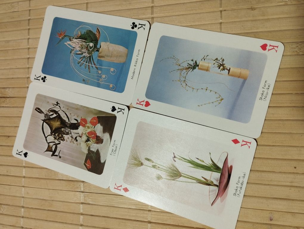 Икэбана игральные карты Япония Ikebana Ikenobo Institute Винтаж Ориг