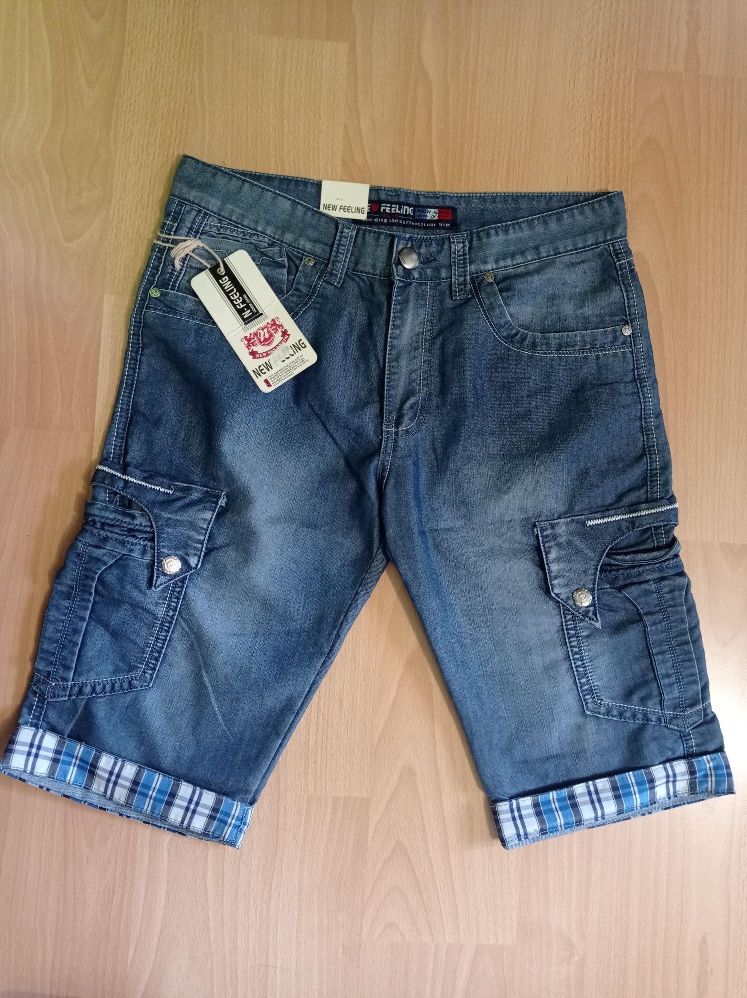 Nowe męskie spodenki jeansowe
