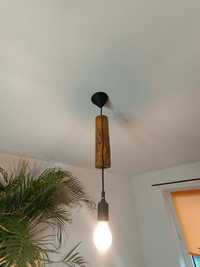 Lampa sufitowa handmade - drewno polakierowane