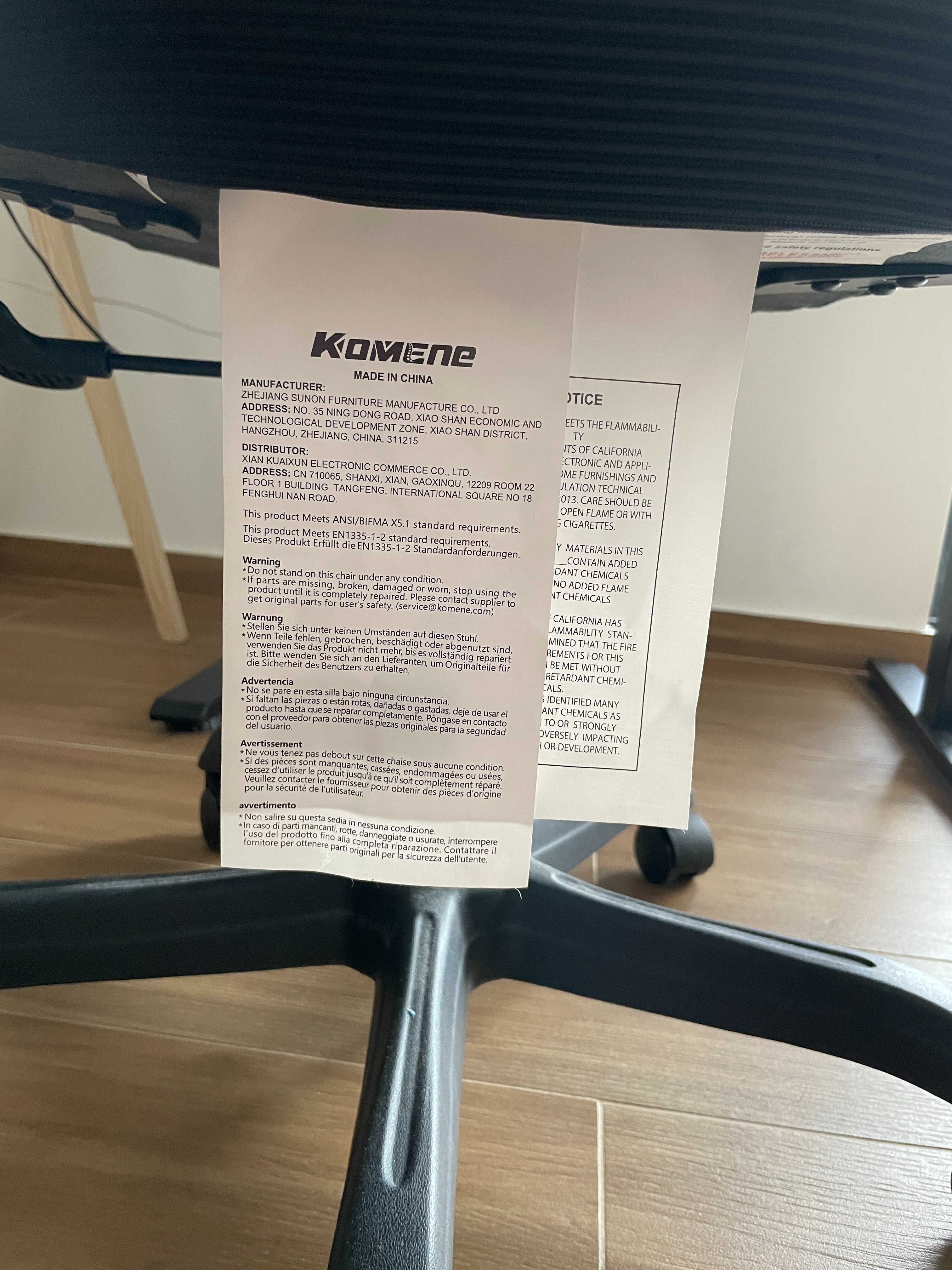 Cadeira de Escritório Ergonómica - Como Nova!