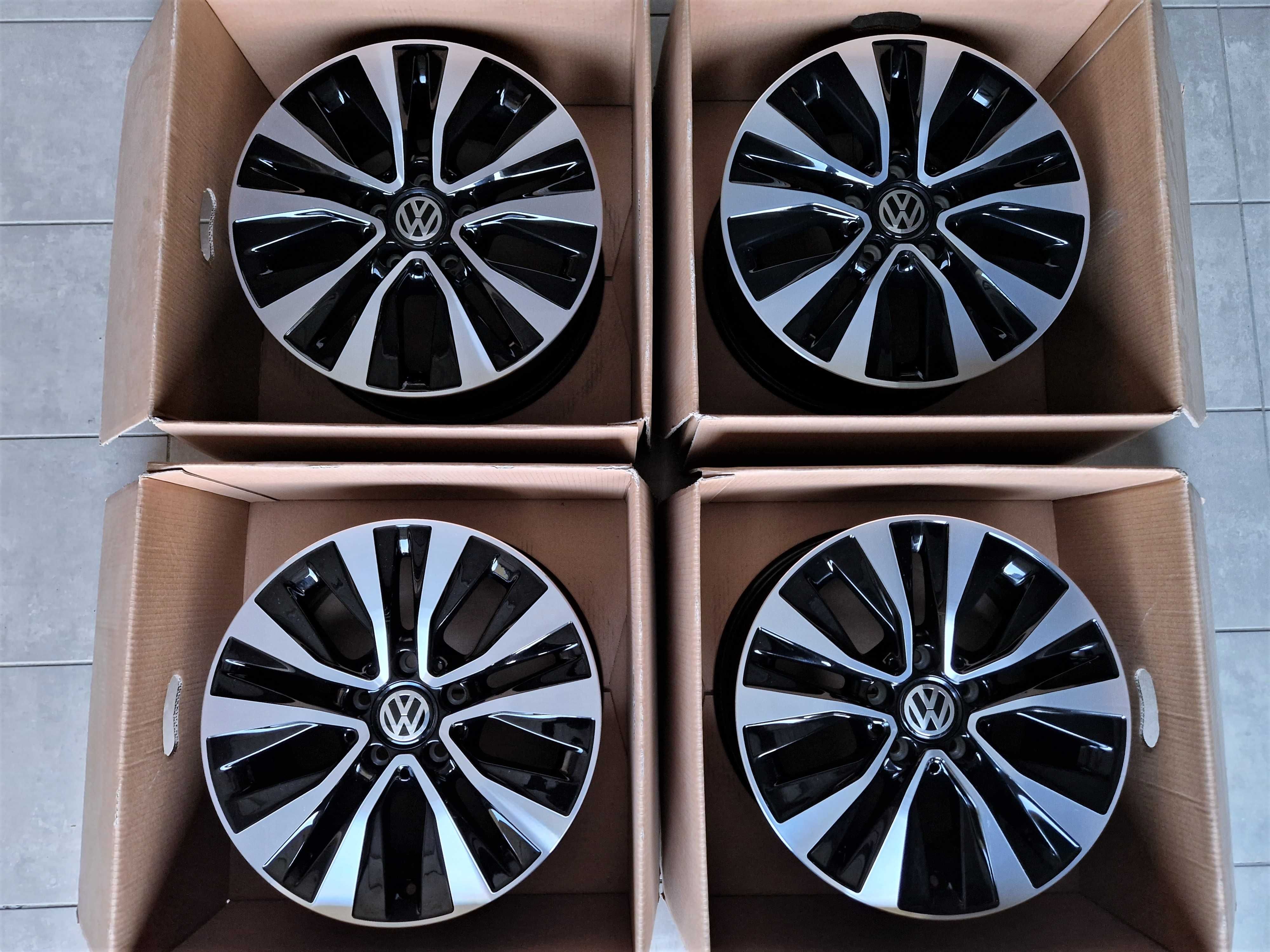 Alufelgi 16 5x112 VW Golf Passat Touran Jetta Caddy Tiguan Czarne 311#