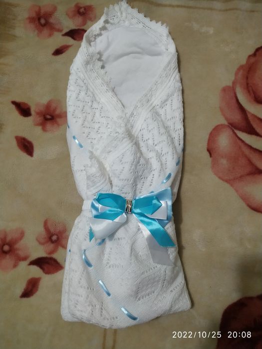 Конверт-покрывало на выписку + бант в подарок