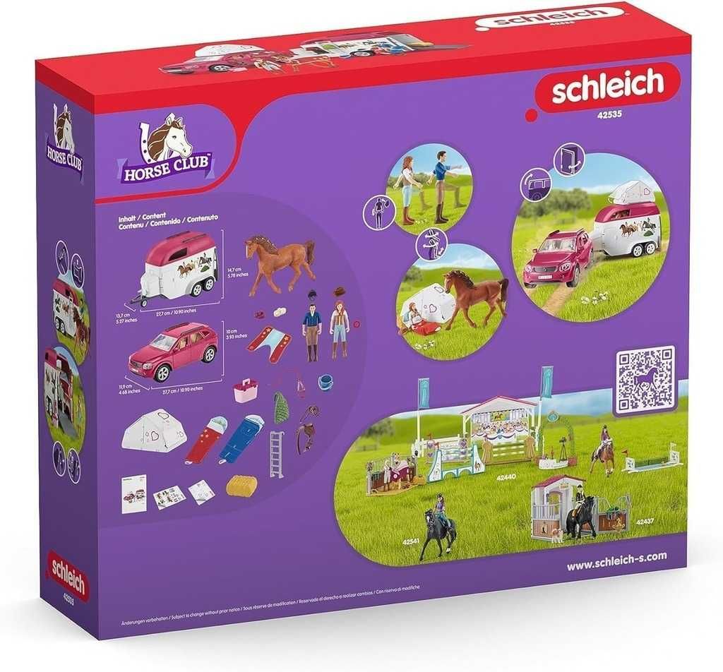 Przyczepa Schleich Konie + Akcesoria Samochód Horse Club 42535 ZESTAW