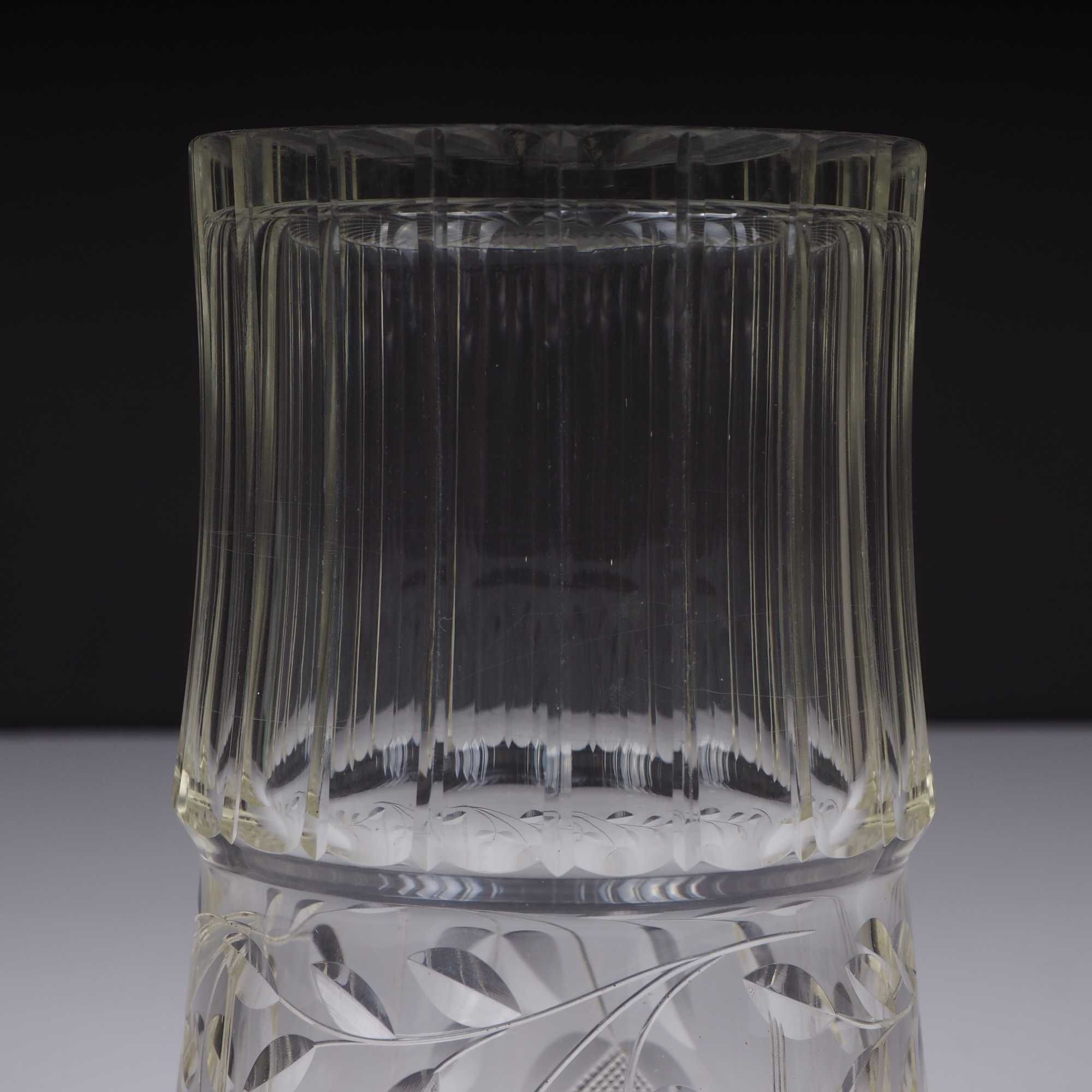 Art deco szklany wazon, lata 30-te