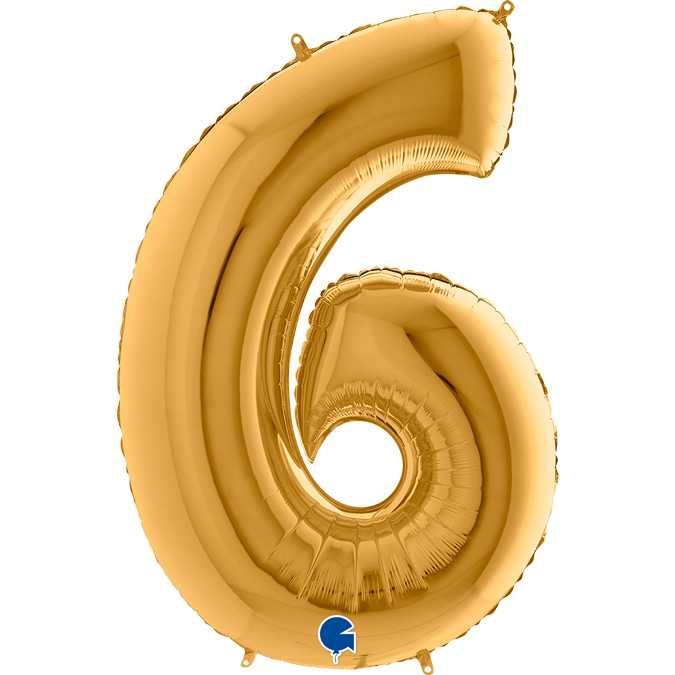 Balões de Números - foil Dourado 102 cm – 0 ao 9