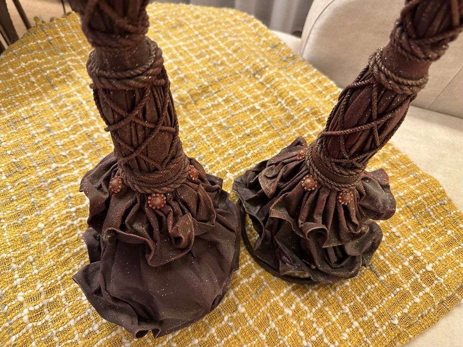 Castiçais altos perfeitos para decoraçao de Natal