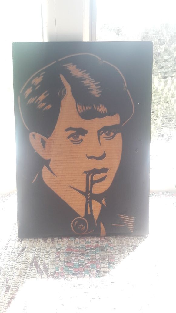 Партрет  Есенин с тиубкой времен СССР