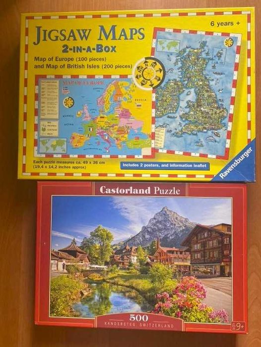 Puzzle 2 opakowania. Idealny stan. Gratis 2 komplety puzli bez pudełka
