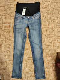 Spodnie dżinsy jeansy ciążowe niebieskie HM rozmiar 42 L