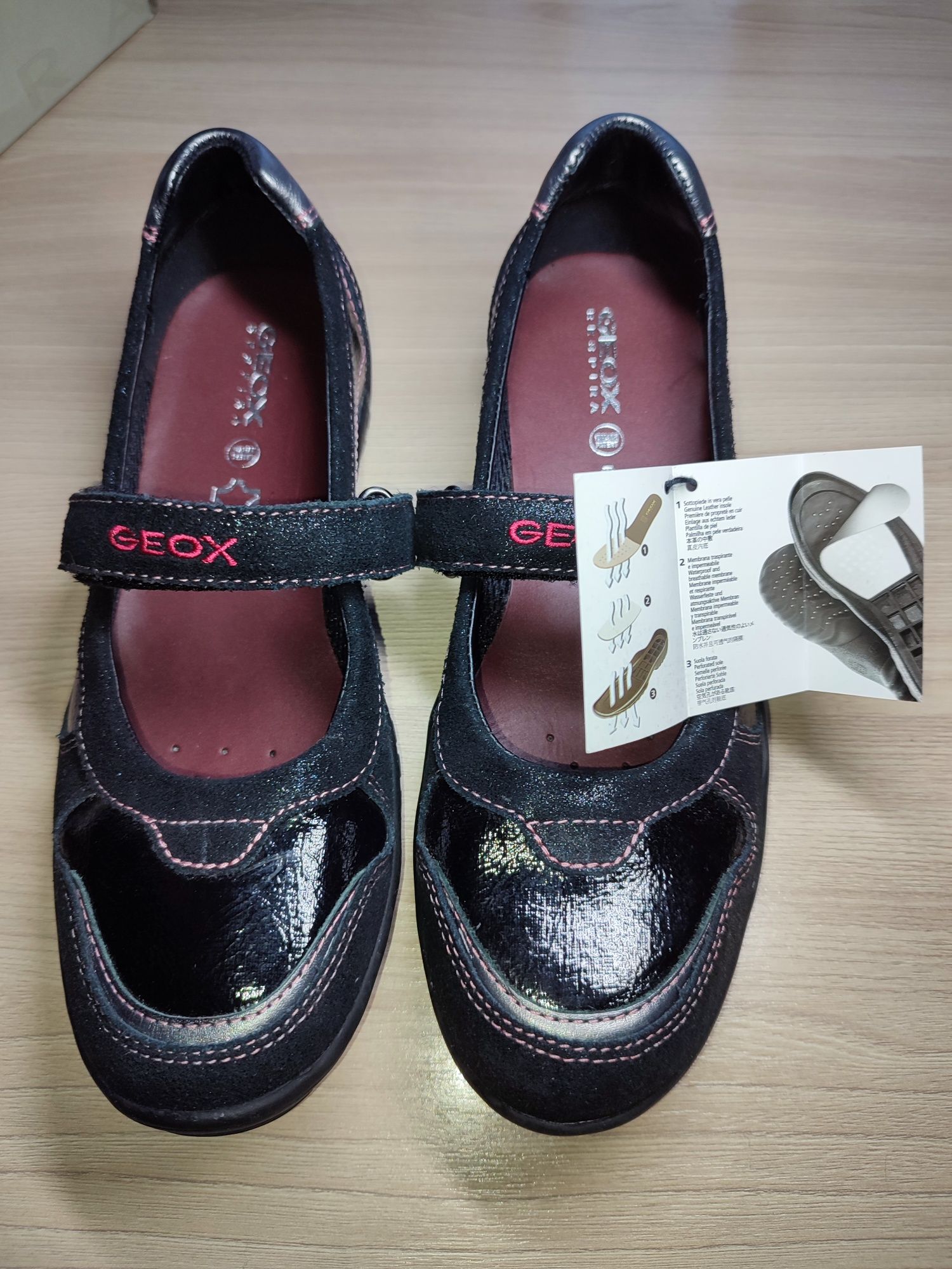 Туфлі geox р. 36 шкіряні з дихаючою підошвою
