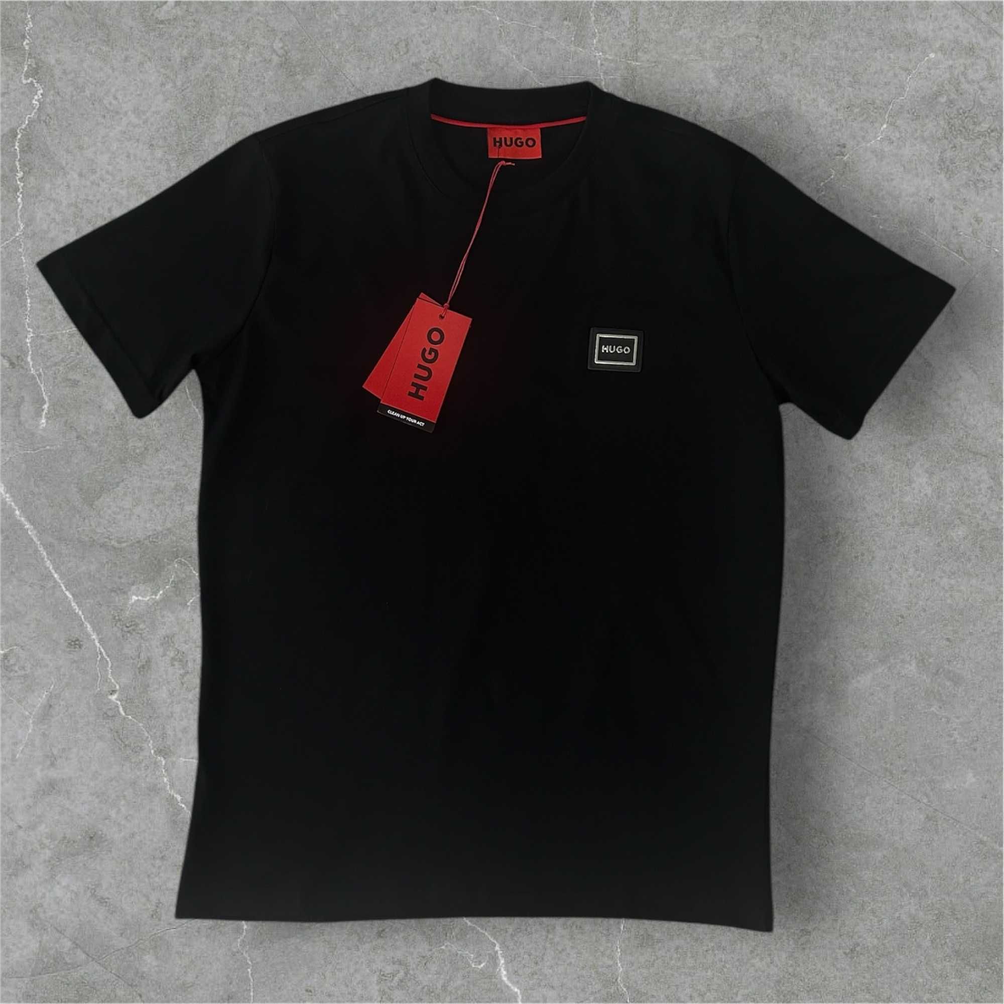 T-shirt koszulka męska czarna HUGO BOSS M pełna rozmiarówka!