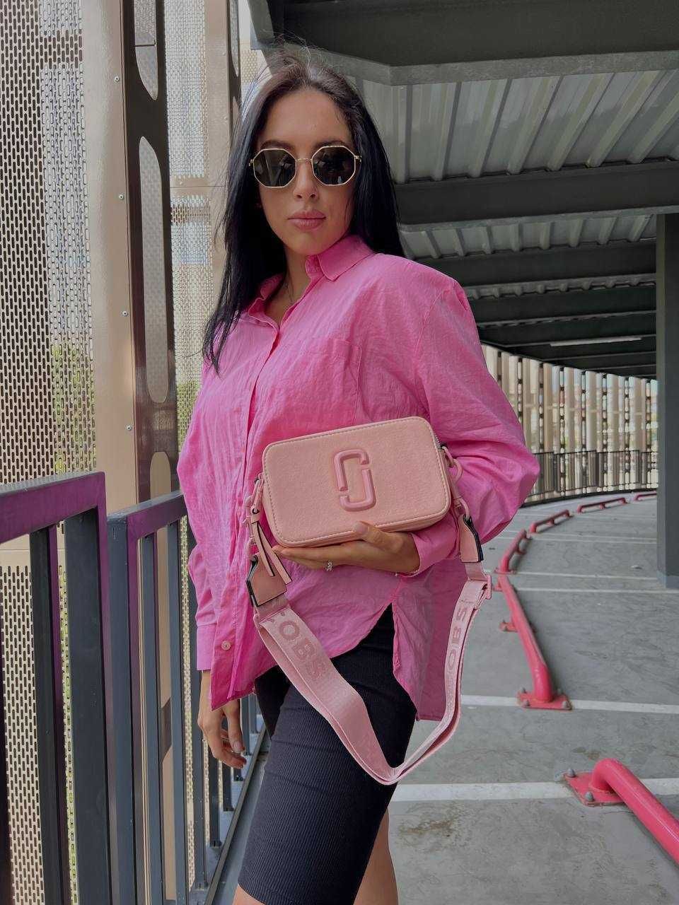 Torba damska na ramie MJ Total Pink Logo damska torebka