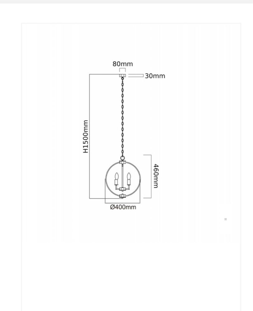 Lampa wisząca chrom