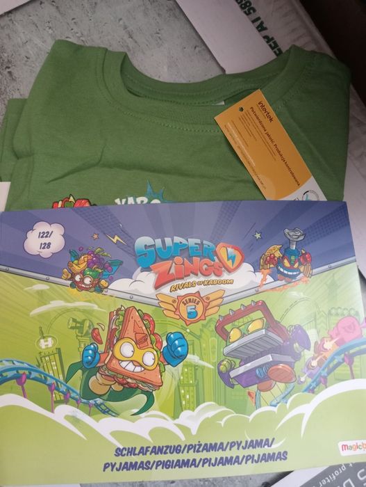 Piżama chłopięca super zings nowa 122 128