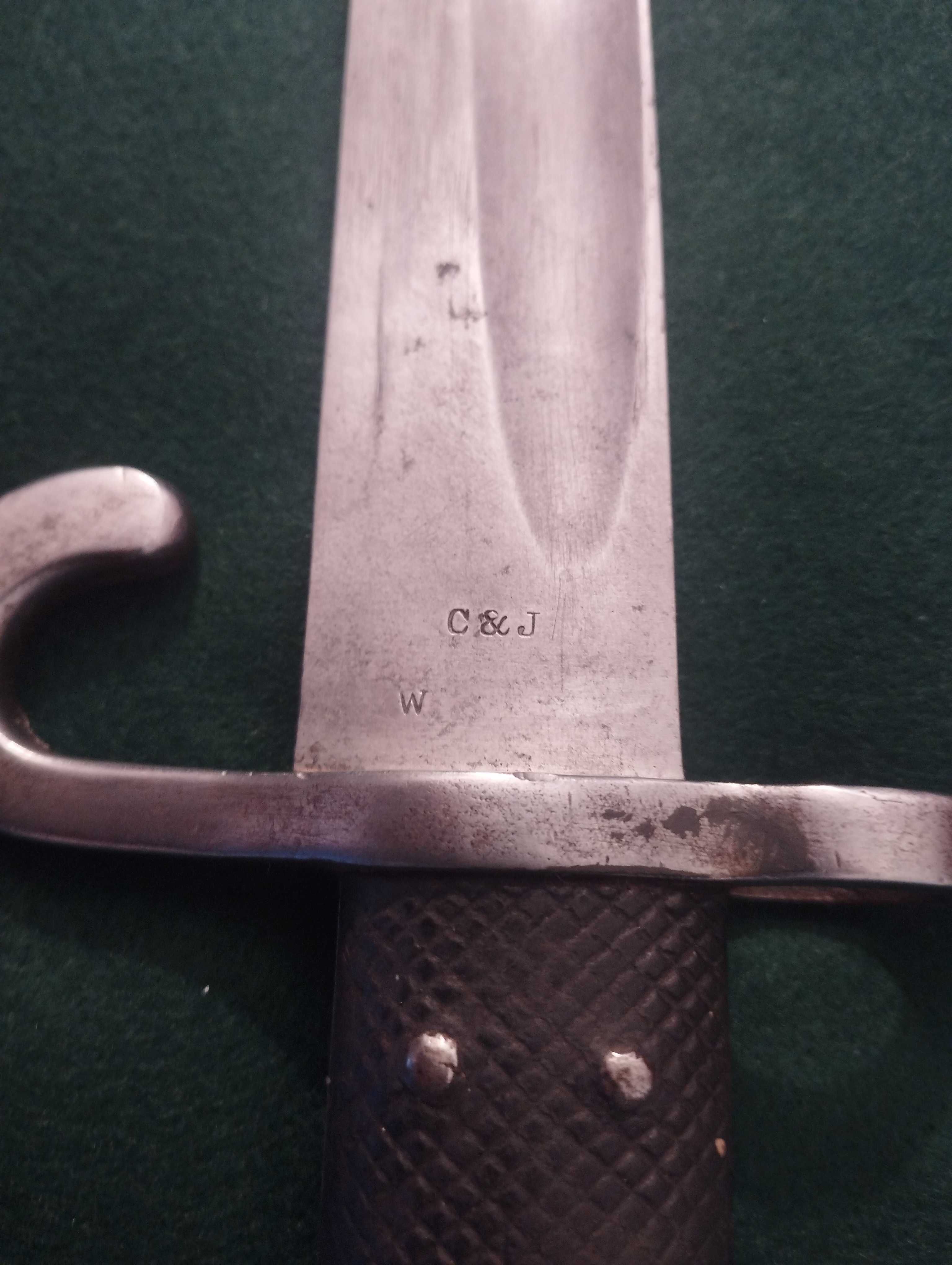 Baioneta Yataghan para espingarda austro-húngara Werndl M1867