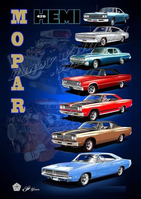 Plakaty A3 - Dodge, Viper SRT Charger Challenger Dart