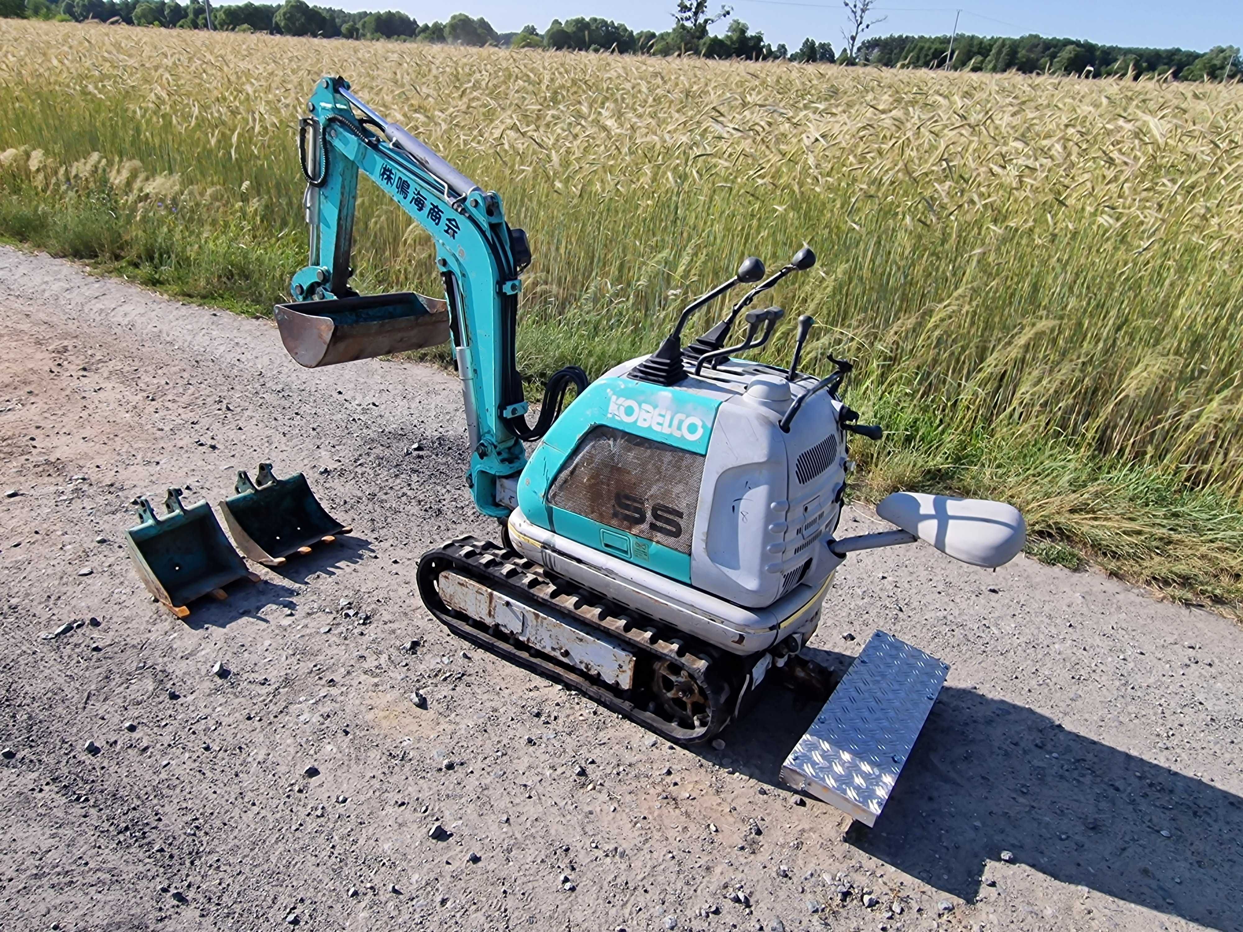 Mikro koparka Kobelco SS1 50cm szer. 350kg 3łyżki Fv23% cena brutto!