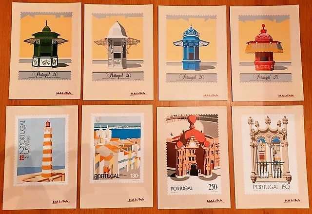 Litografias coleção selos desenhados Maluda (oferta do envio)