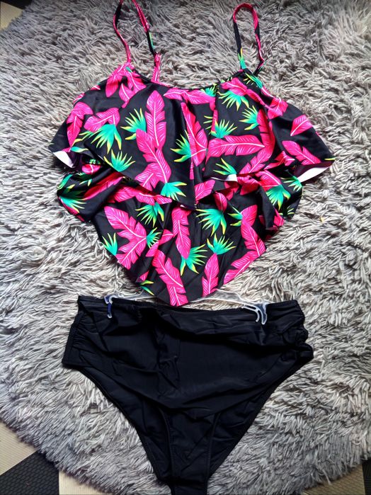 Nowy strój kąpielowy tankini falbanki roz 46 ale polecam do 44
