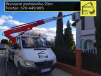 Podnośnik koszowy wynajem usługi 21m , 11 m bok, OPOLSKIE/DOLNOŚLĄSKIE