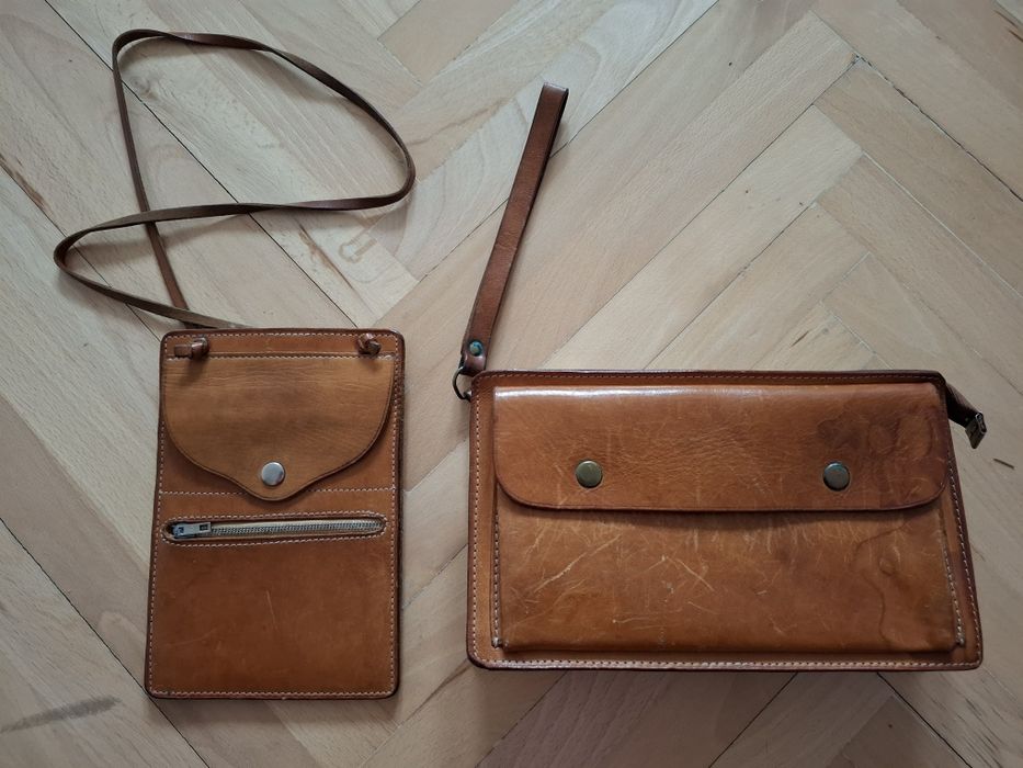 Sprzedam męską saszetkę i paszportówkę-skóra.