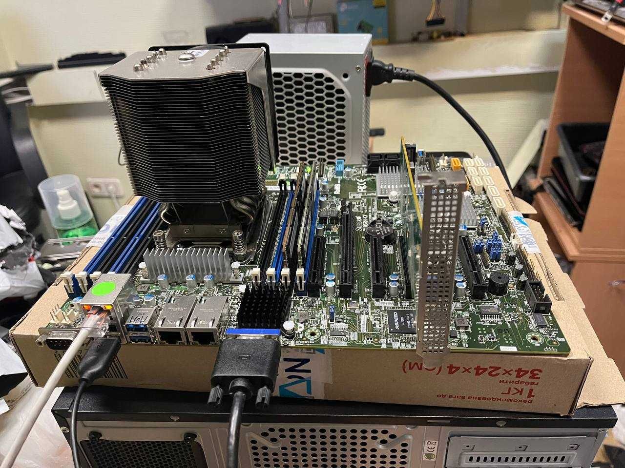Серверный комплект Supermicro X10SRH-CF + Xeon E5-2697 v3 + 64Gb DDR4