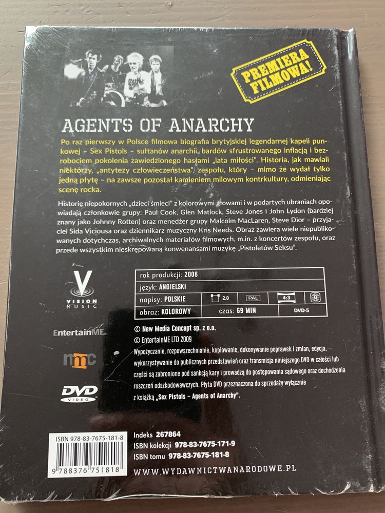 Sex Pistols - Agents of anarchy Książka + film DVD napisy PL