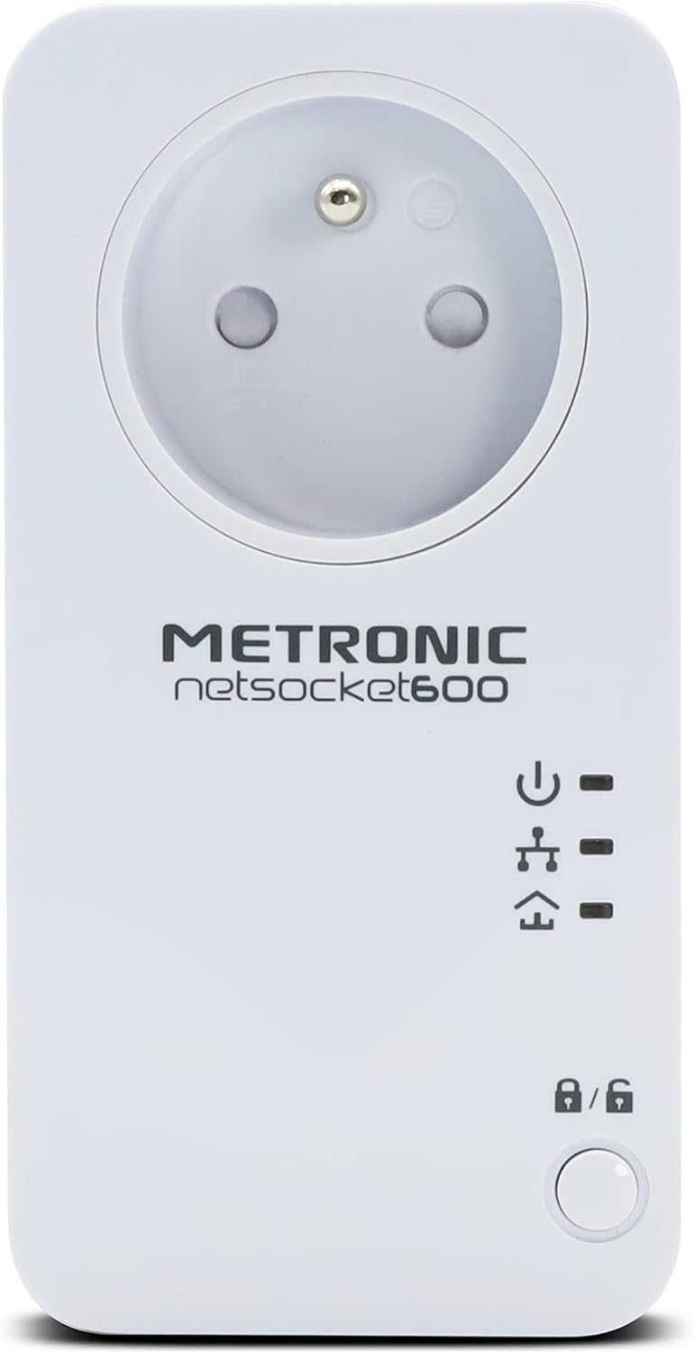 Gniazdo netsocket CPL 600 MB/s z 1 portem Fast Ethernet 100 MB/s
