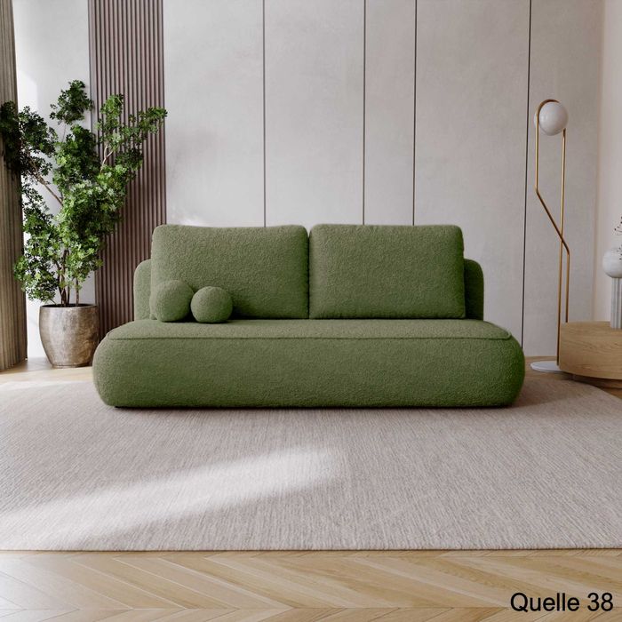 KANAPA rozkładana VEM sprężyny bonell sofa tkanina boucle