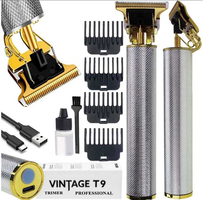 Trymer Barberski Profesjonalny – USB, 4 Nasadki, 3 Kolory!