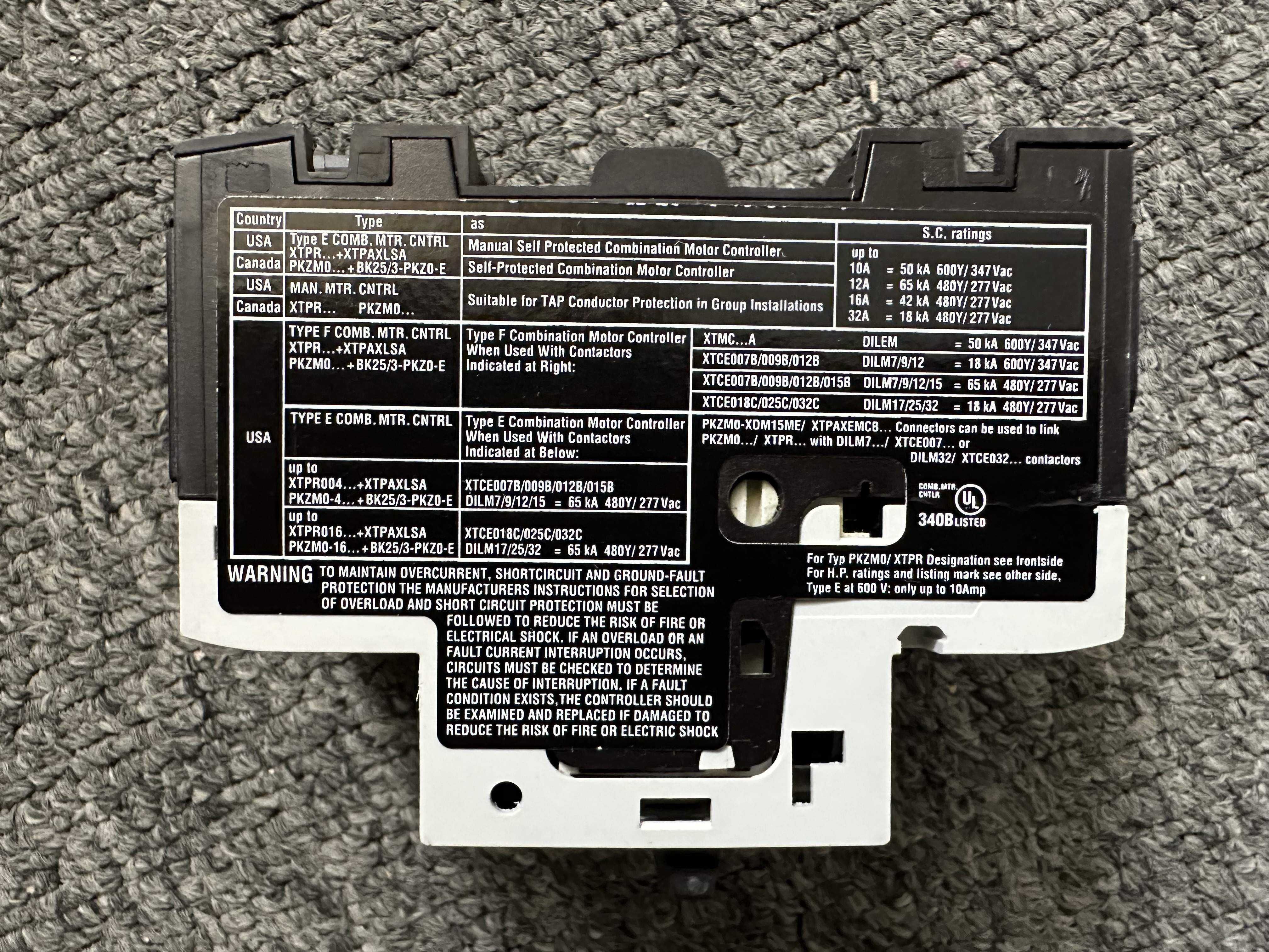 Wyłącznik silnikowy PKZM0‑4‑EA 3P 1,5kW 2,5‑4A 189901