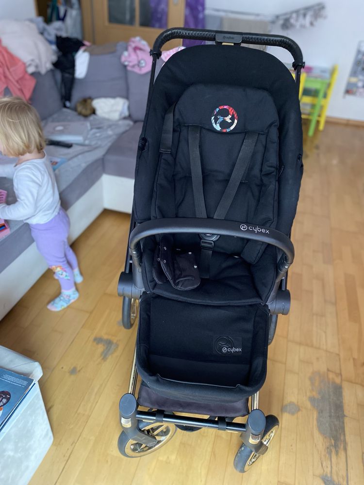 Cybex priam butterfly  lux jeremy scott złoty stelaż i siedzisko