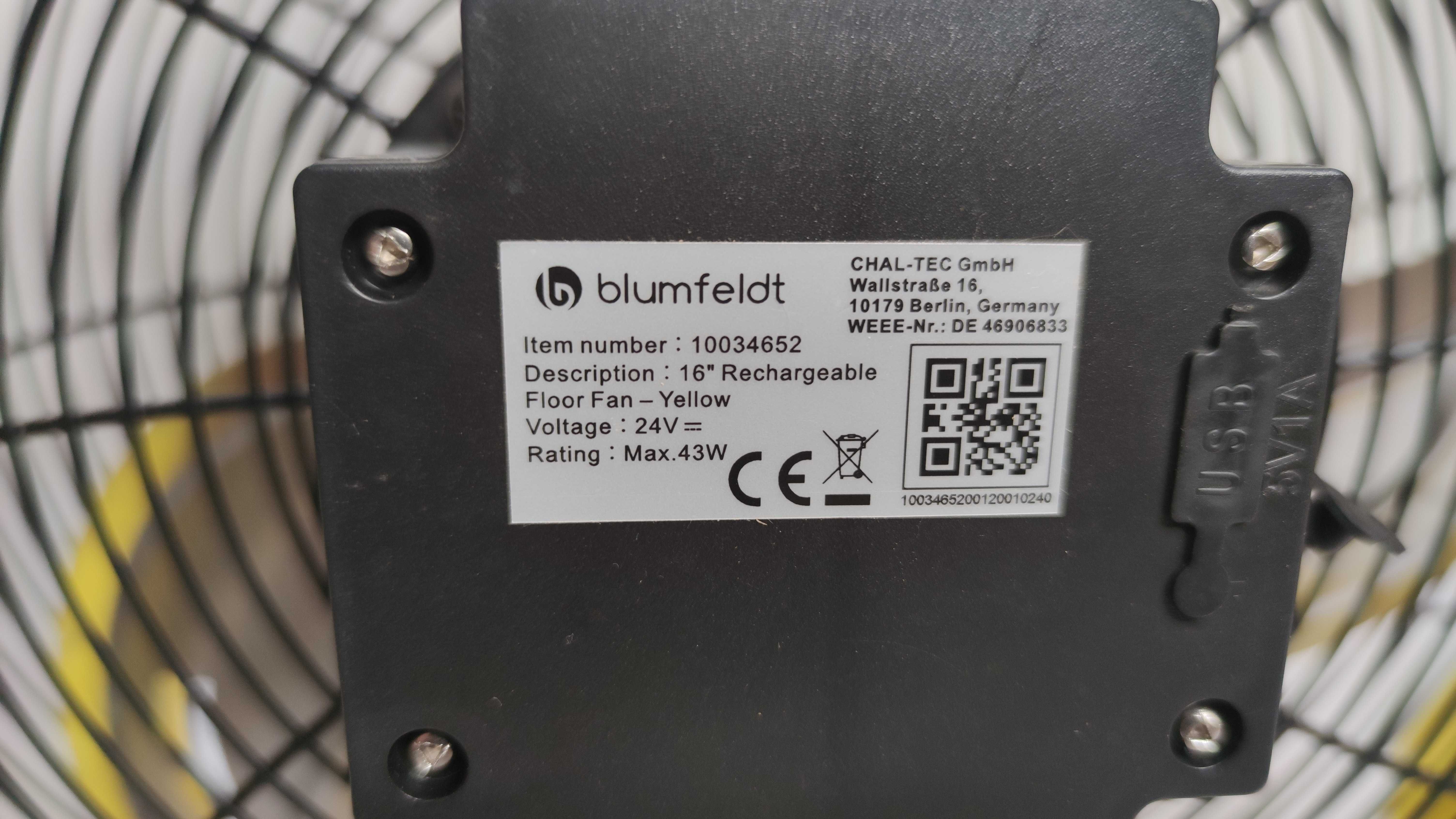 Wentylator akumulatorowy Blumfeldt Wintergarden