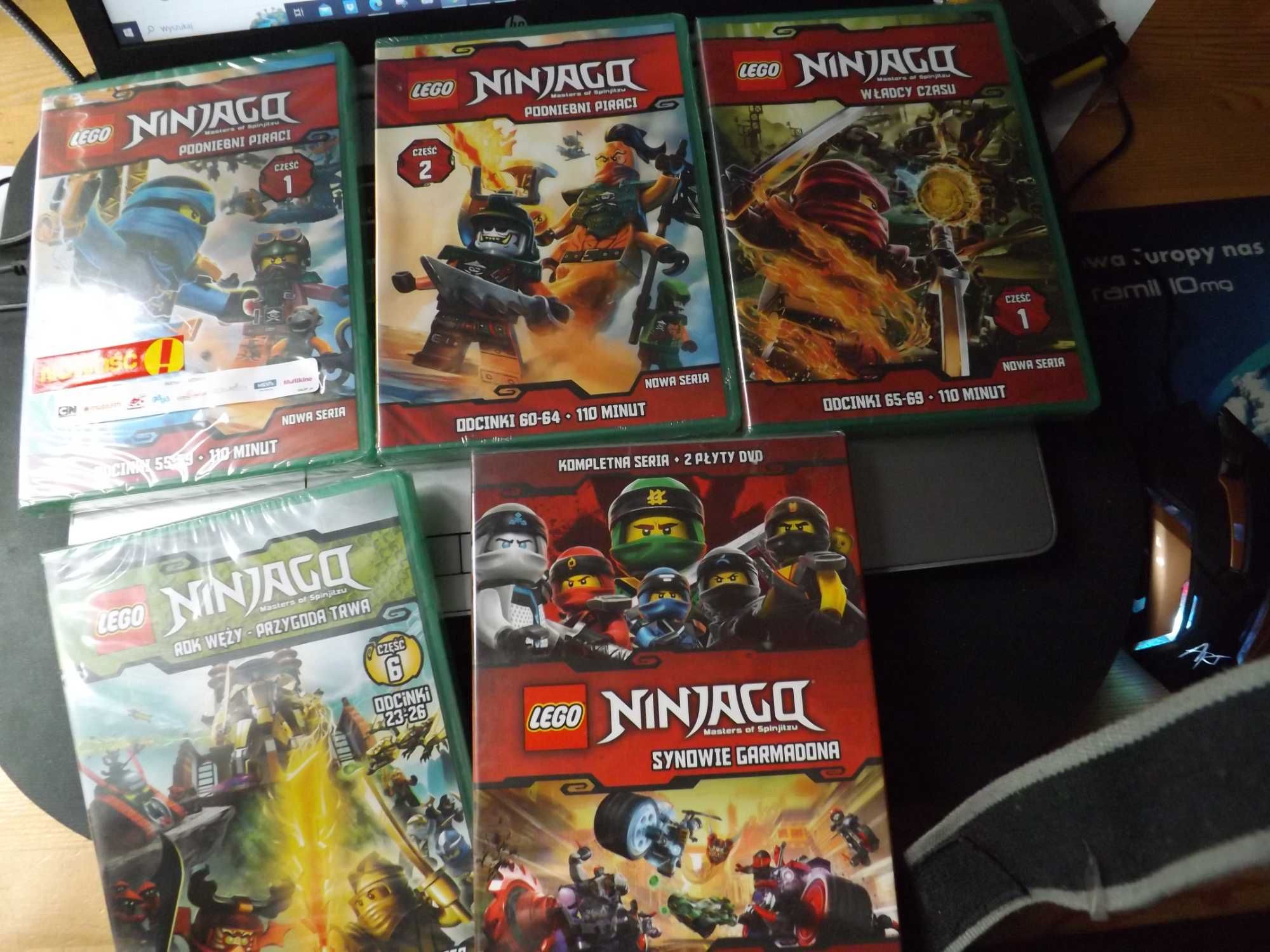 Lego Ninjago, dvd, i inne, tanio bajki, filmy, kolekcja