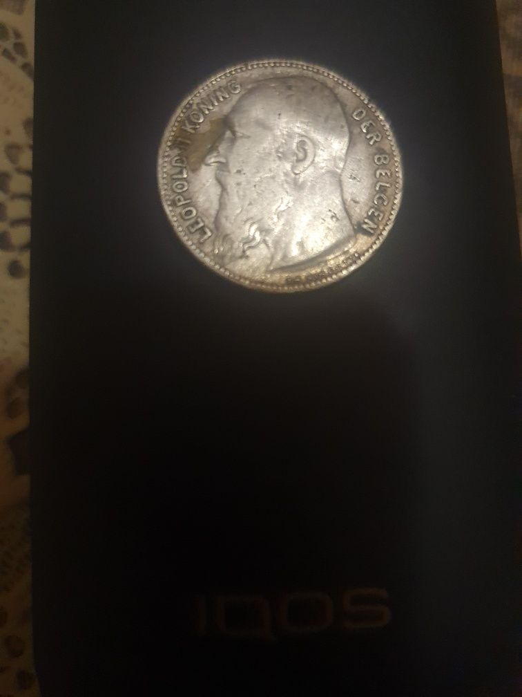 Продам серебряную монету 1 франк 1909г.