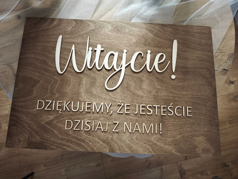 Tablica wesele witajcie powitanie gości