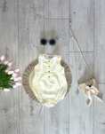żółte, letnie Body niemowlece w kratkę so cute 74