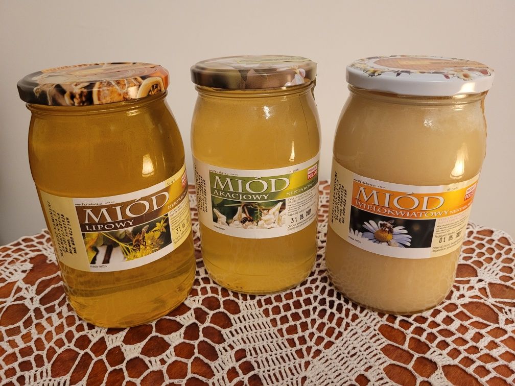 Miód rzepak, akacja, lipa, nektarowo-spadziowy