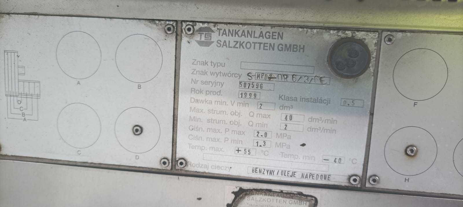 *Dystrybutor paliwa , odmierzacz paliw ciekłych z vrs