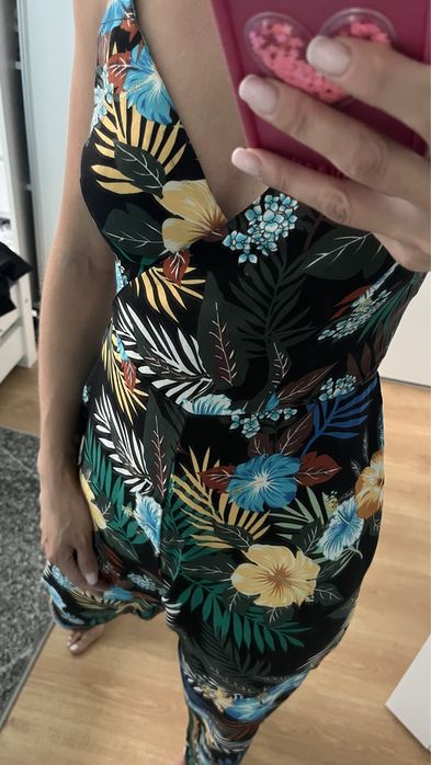 Kombinezon kwiatowy print