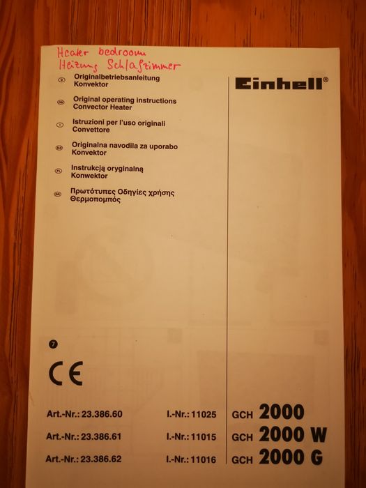 Aquecedor por convecção Einhell