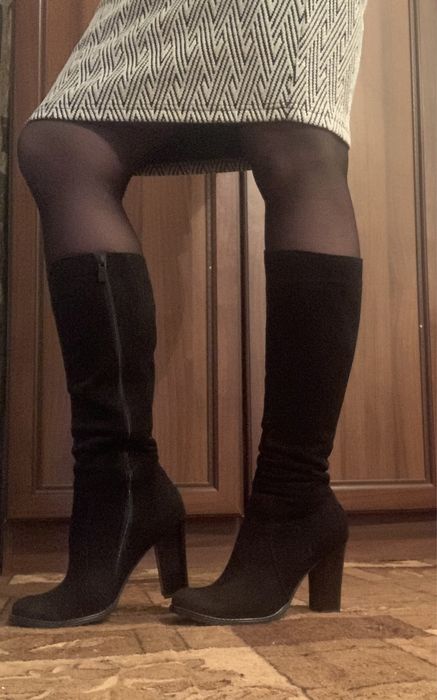 Сапоги сапожки замшеві демісезонні