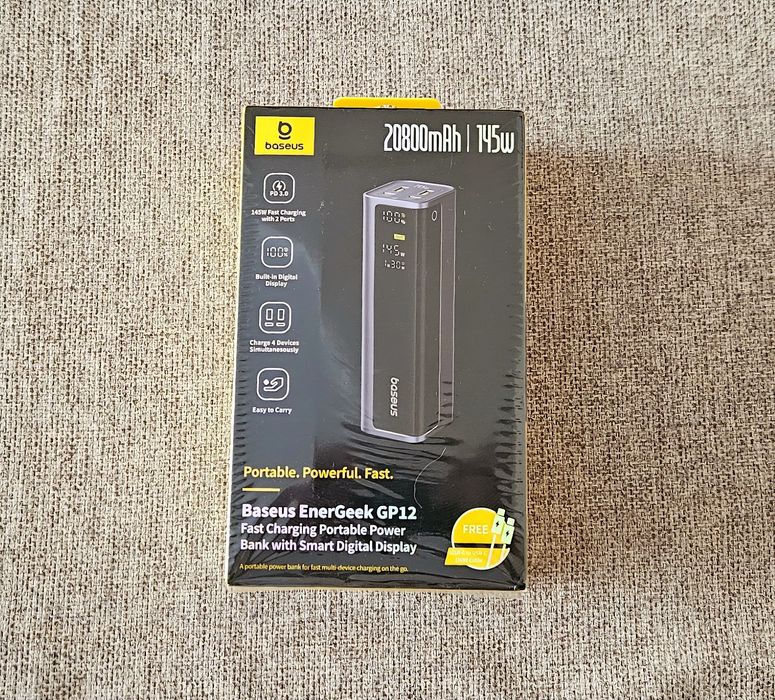 ТОП! Повербанк Baseus 20800мАг 145W Power Bank для ноутбука, телефонів