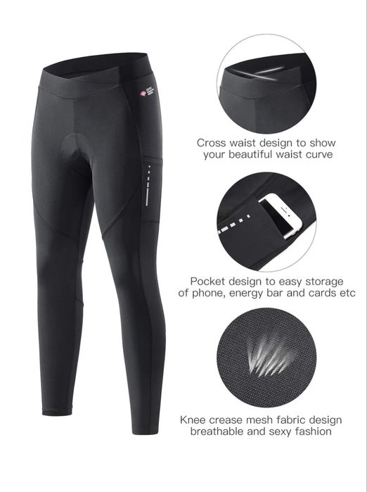 Damskie spodenie rowerowe Santic Padded Leggings