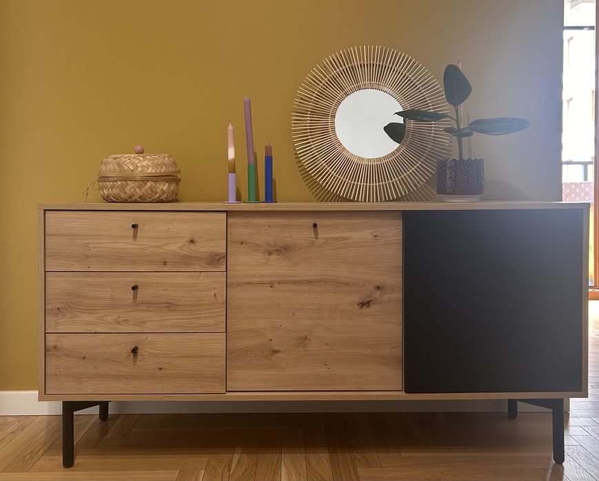 Komoda, 151 cm, dąb artisan