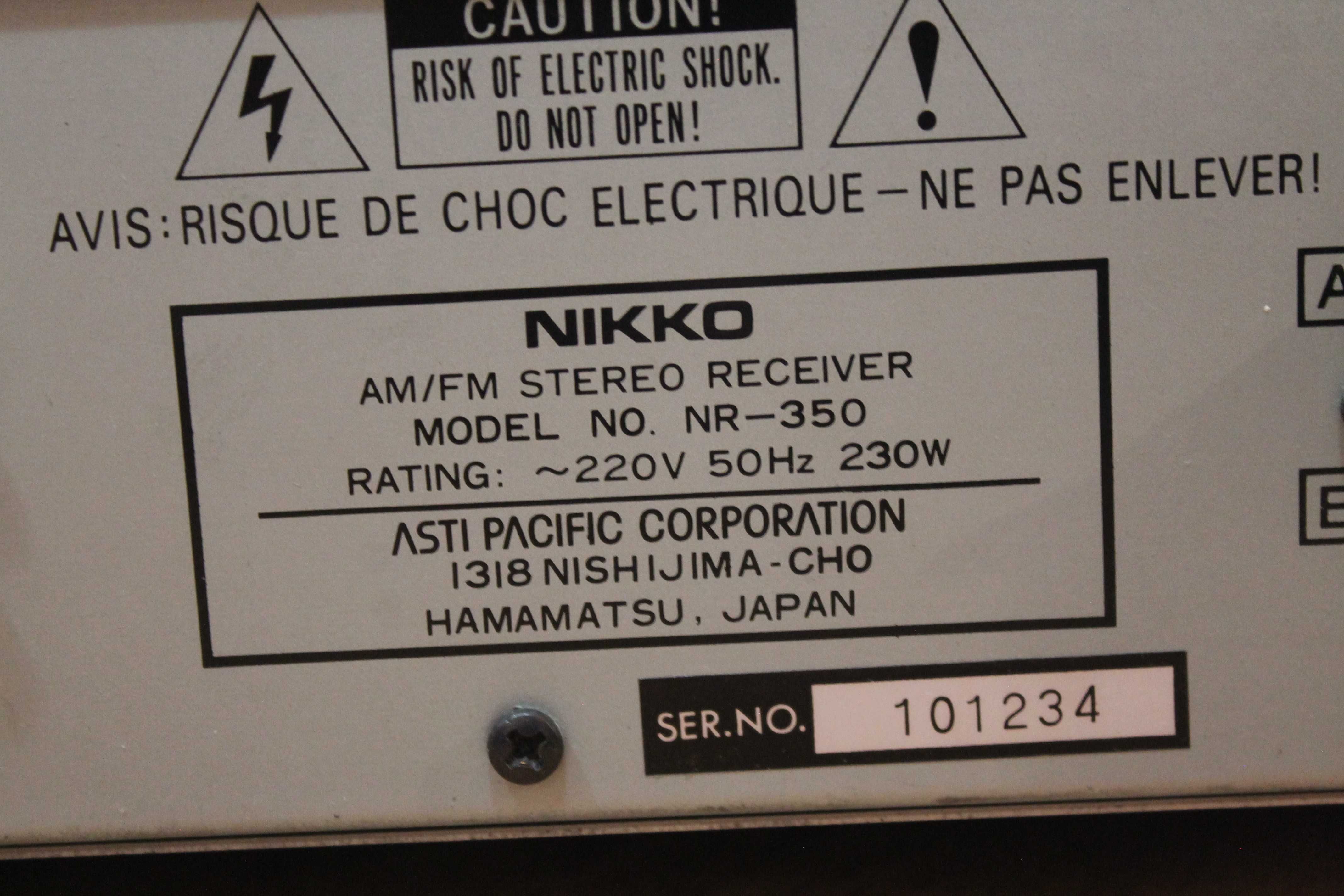 Amplituner NIKKO NR-350 JAPAN