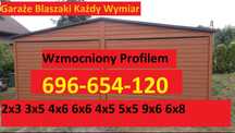 Garaż Blaszany Blaszak Garaże blaszaki wiata schowek hala 3x5 4x6 6x6